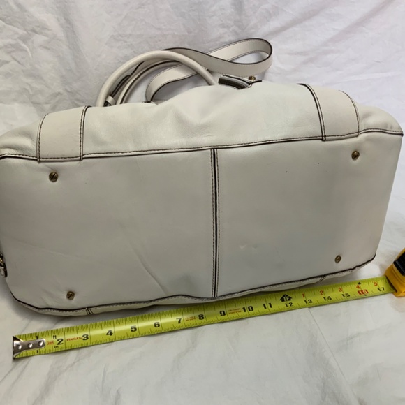 Cole Haan Oversized Leather Shoulder Bag in Winter White - Picture 4 of 13